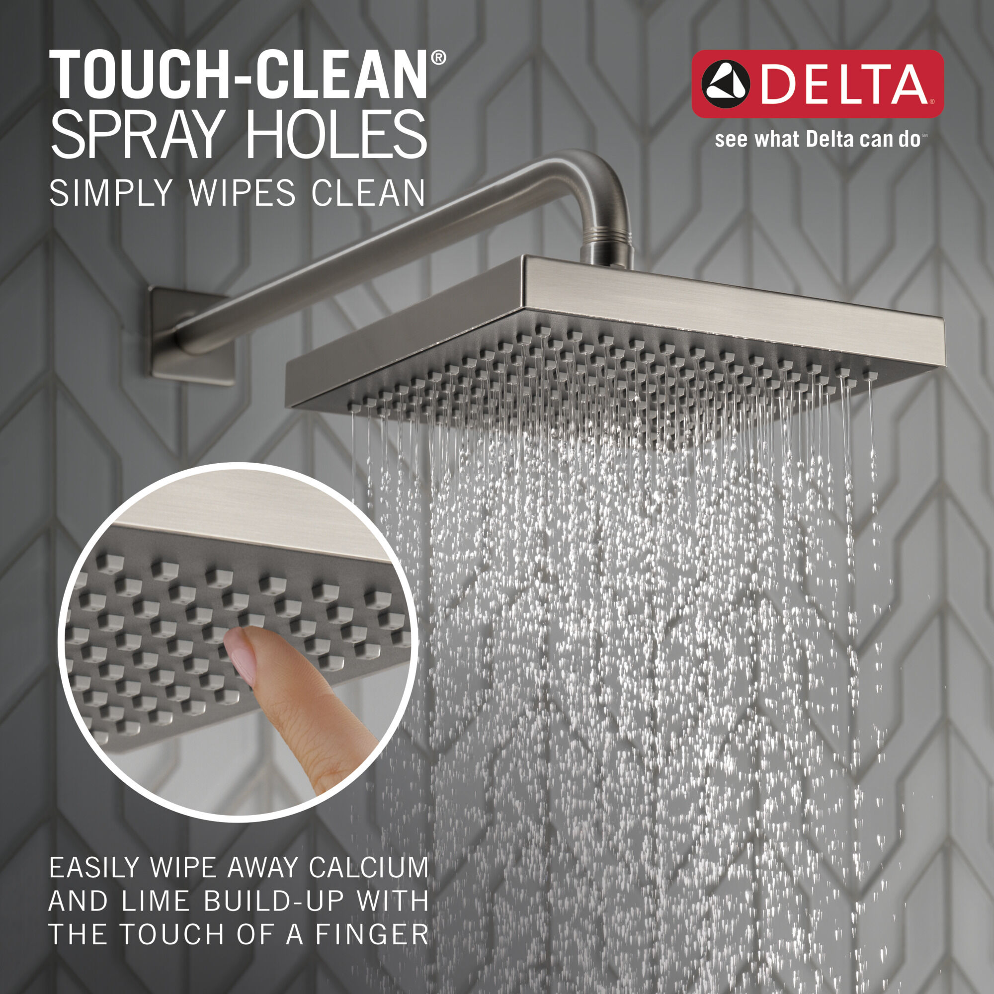 Single-Setting Raincan Shower Head in Stainless 52841-SS | Delta